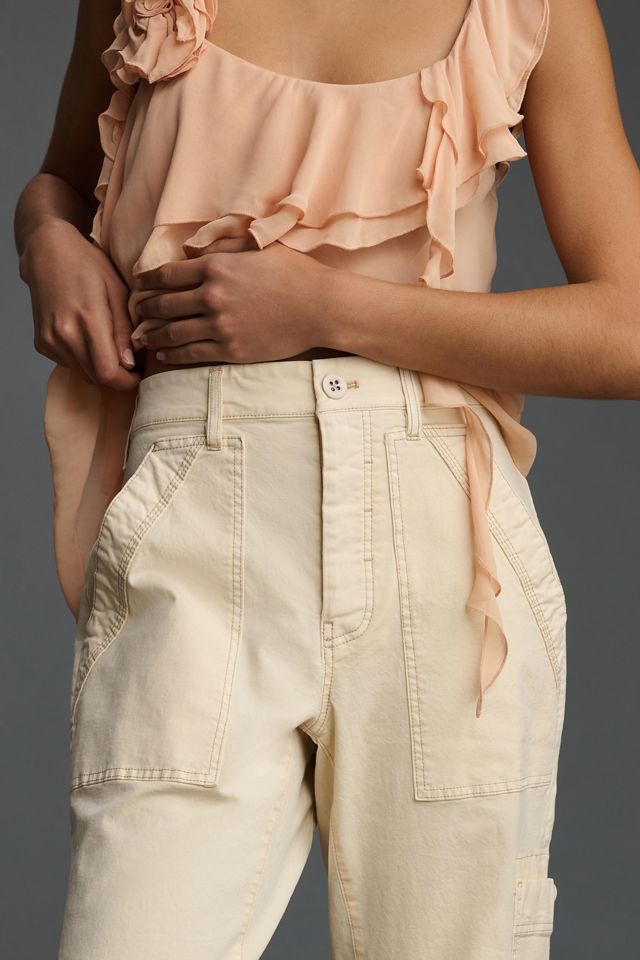 Pilcro Millie Low-Slung Barrel Pants | Anthropologie