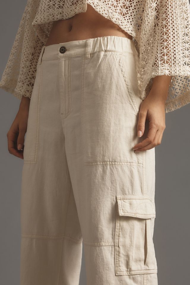 Pilcro Slim Linen Beach Cargo Pants #3