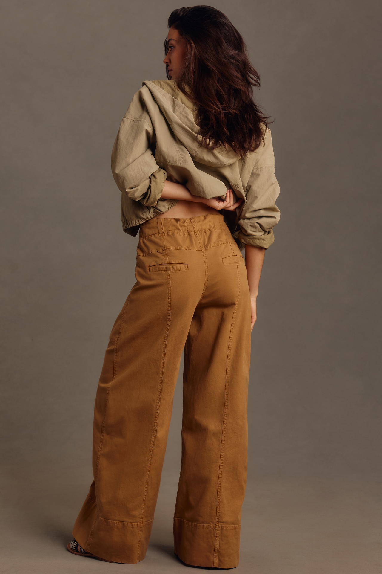 Maeve Utility Wide-Leg Trousers