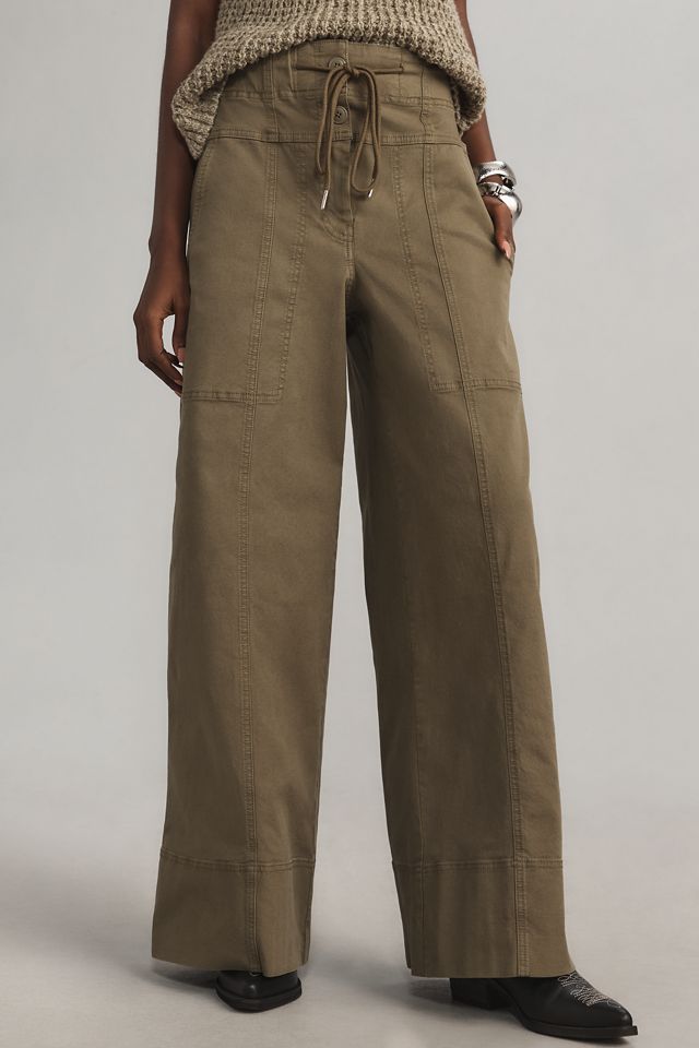Maeve Utility Wide-Leg Trousers