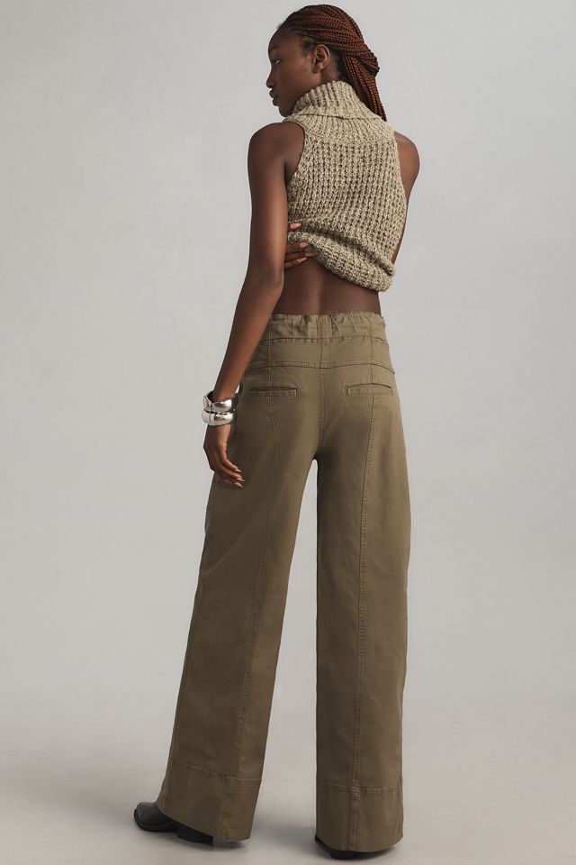 Maeve Utility Wide-Leg Trousers
