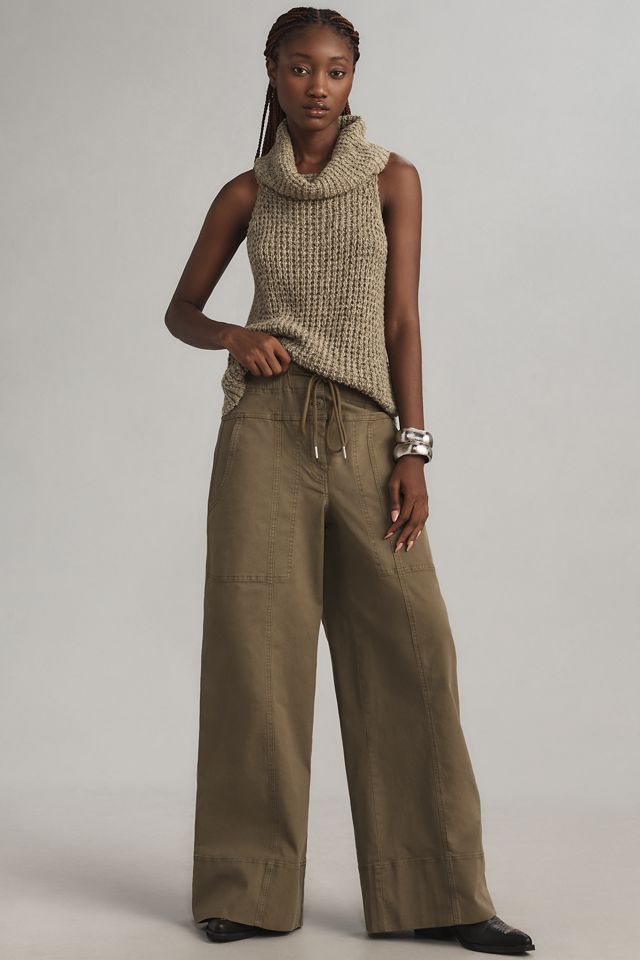 Maeve Utility Wide-Leg Trousers