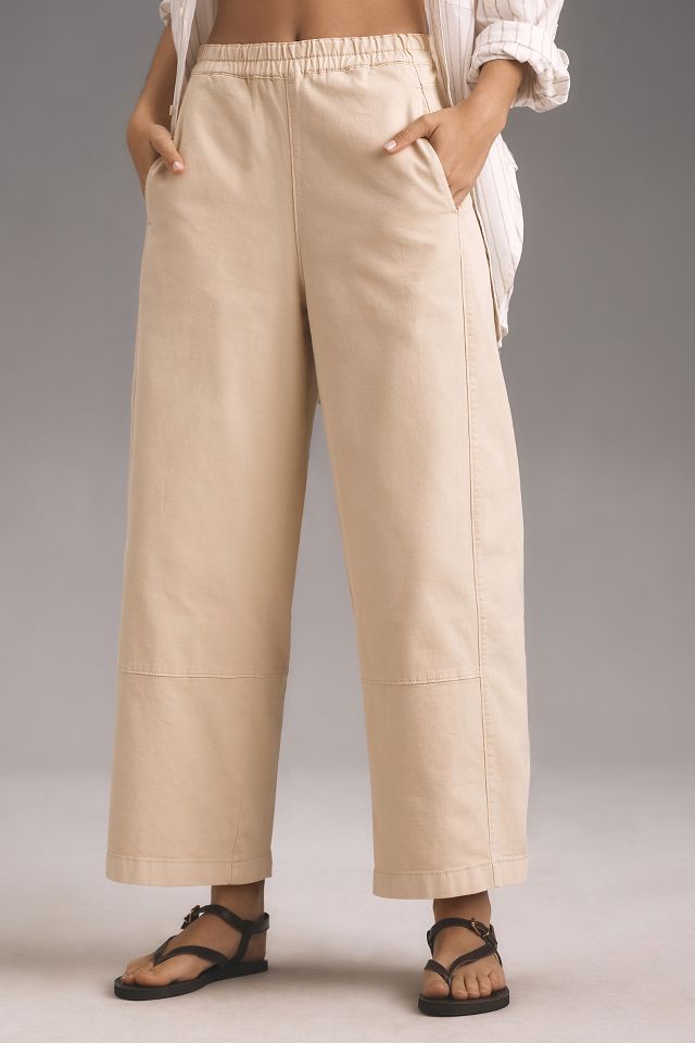 The Izzie Relaxed Pull-On Barrel Pants by Pilcro | Anthropologie