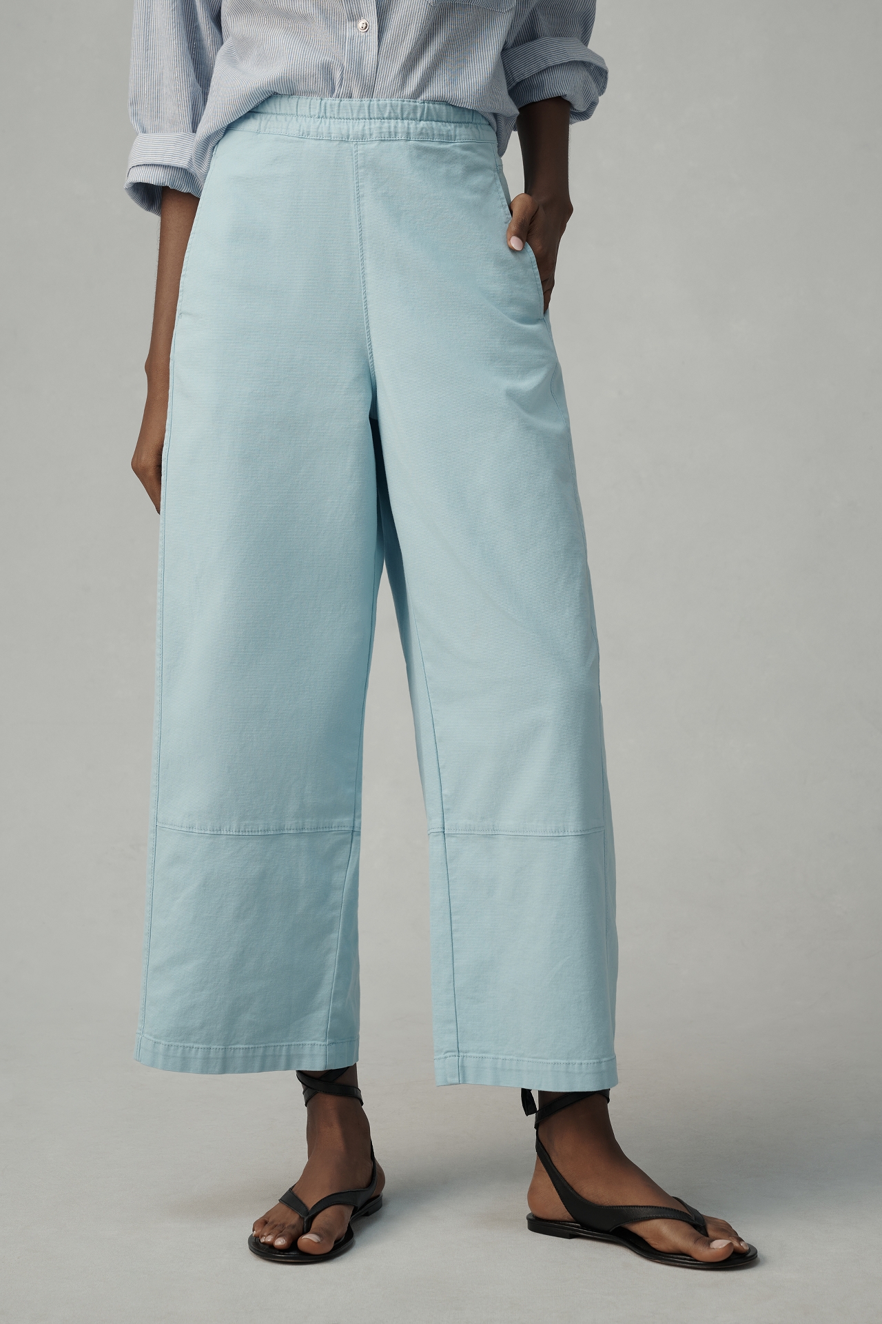 The Izzie Relaxed Pull-On Barrel Pants by Pilcro