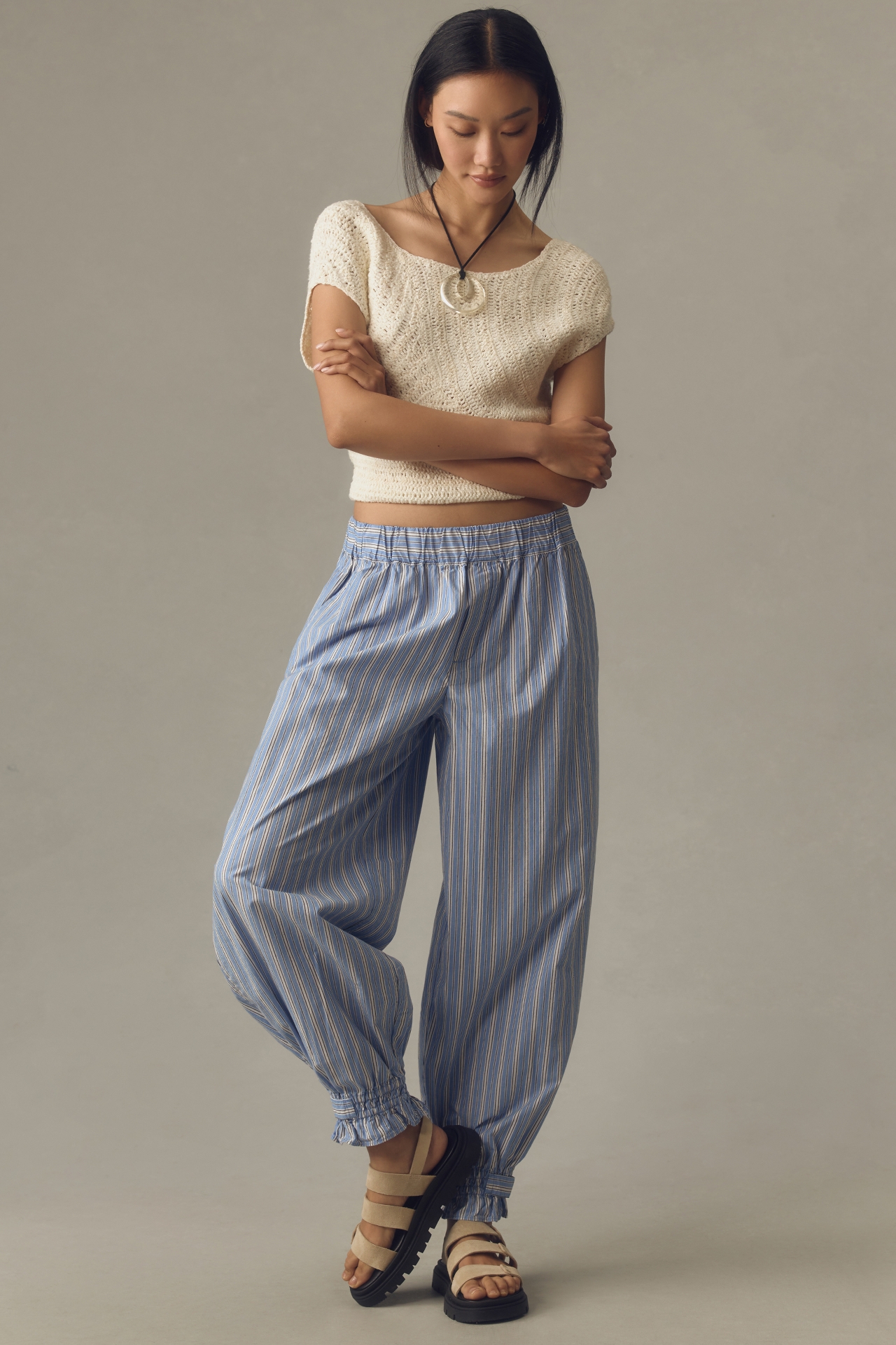 By Anthropologie Striped Pajama Pants