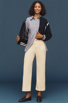The Colette Corduroy Crop Wide-Leg Pants by Maeve product page