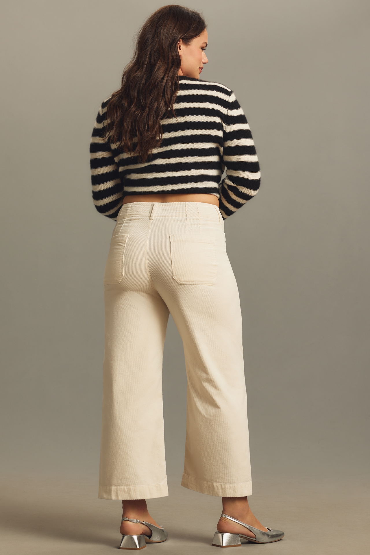 The Colette Corduroy Crop Wide-Leg Pants by Maeve