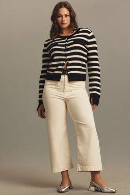 The Colette Corduroy Crop Wide-Leg Pants by Maeve