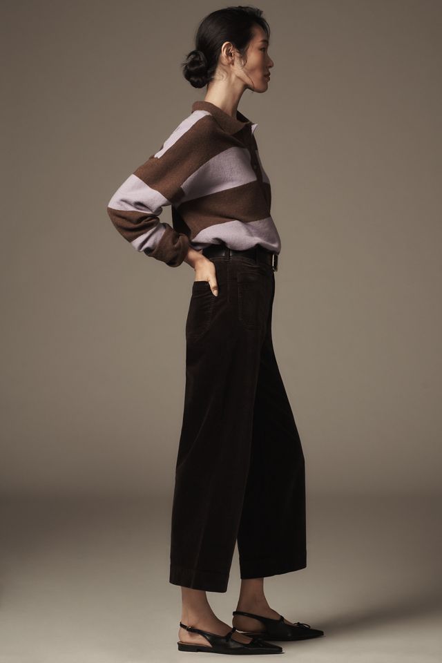 The Colette Corduroy Crop Wide-Leg Pants by Maeve #1