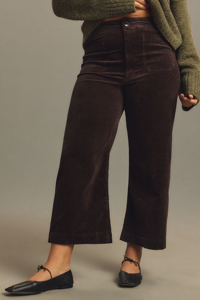The Colette Corduroy Crop Wide-Leg Pants by Maeve #5