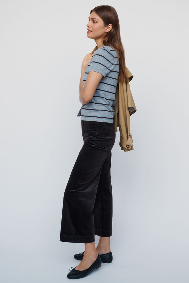 Maeve Colette Corduroy Crop Wide-Leg Pants #1
