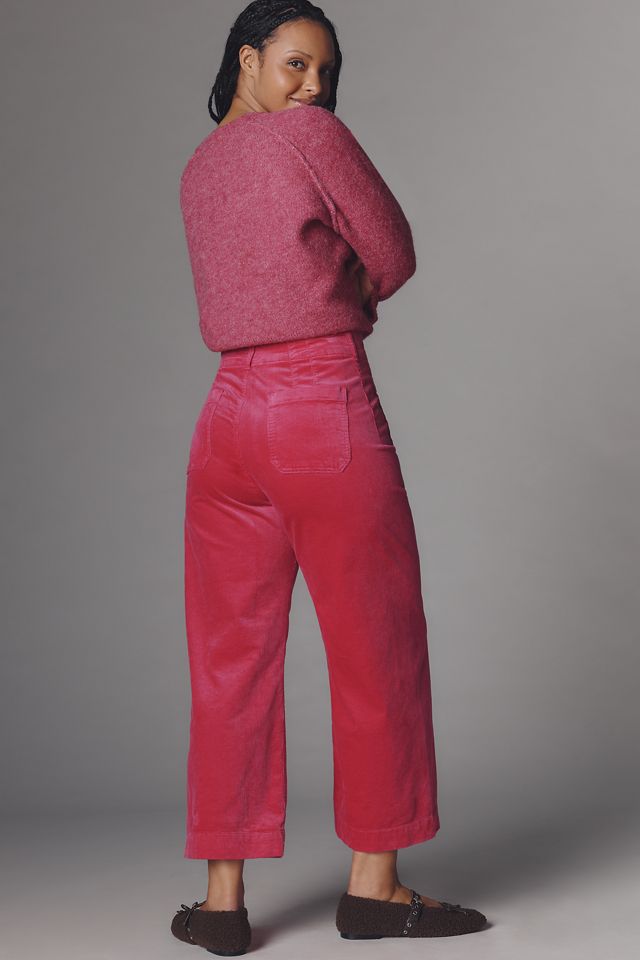 The Colette Cropped Wide-Leg Trousers by Maeve: Corduroy Edition #13