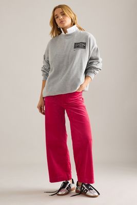 Die Colette Cropped Weite Hosen von Maeve: Cord Edition