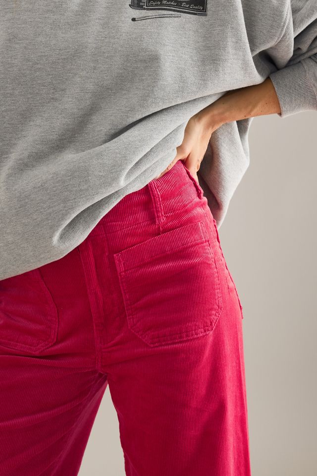 The Colette Cropped Wide-Leg Trousers by Maeve: Corduroy Edition #4