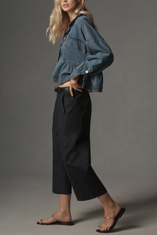 Maeve Curved Crop Chino Pants #2