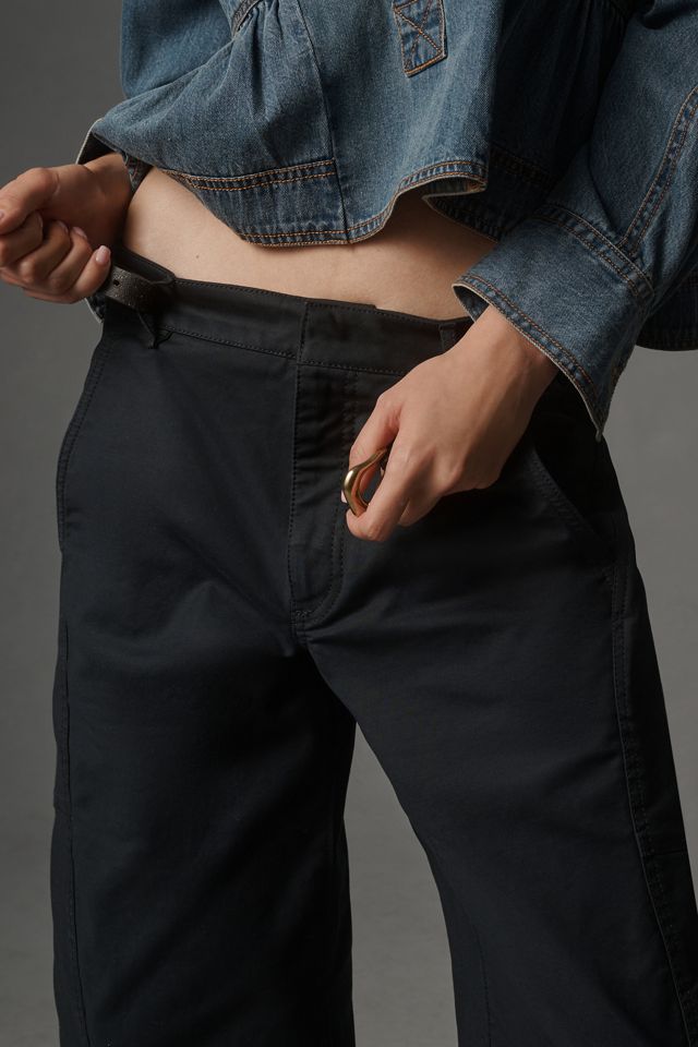 Maeve Curved Crop Chino Pants #4