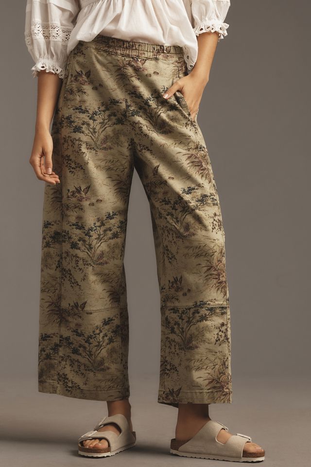 The Izzie Relaxed Pull-On Barrel Pants by Pilcro: Printed Edition #1