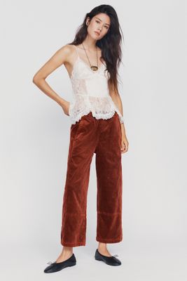 Pilcro Izzie Relaxed Corduroy Pull-On Barrel Pants