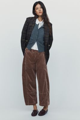 Pilcro Izzie Relaxed Corduroy Pull-On Barrel Pants
