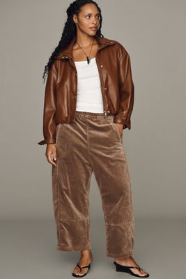 Pilcro Izzie Relaxed Corduroy Pull-On Barrel Pants
