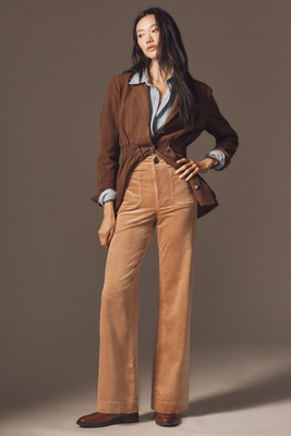 The Colette Corduroy Full-Length Wide-Leg Pants by Maeve product page