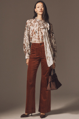 The Colette Corduroy Full-Length Wide-Leg Pants by Maeve product page