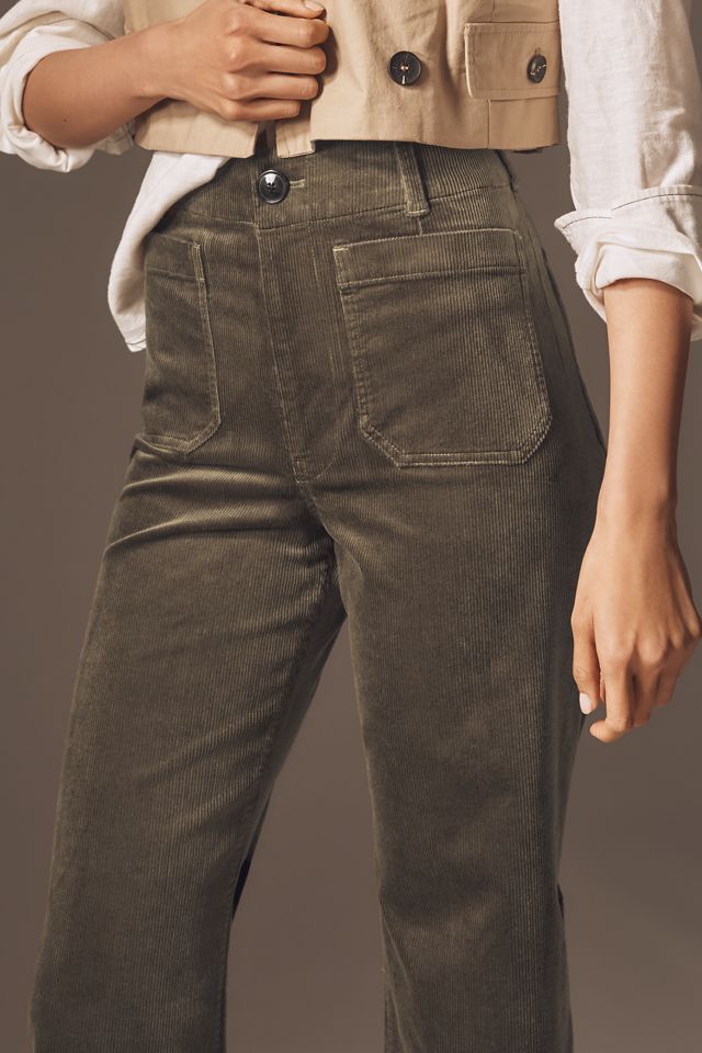 Grey Lab Faux Leather High-Rise Ankle Pants