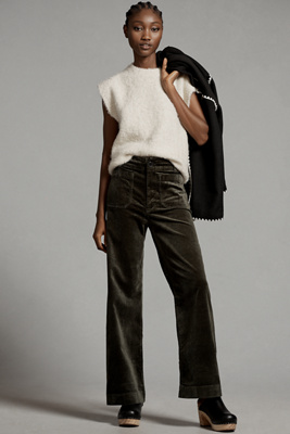 Maeve The Colette Full-length Wide-leg Pants By : Corduroy Edition In Green