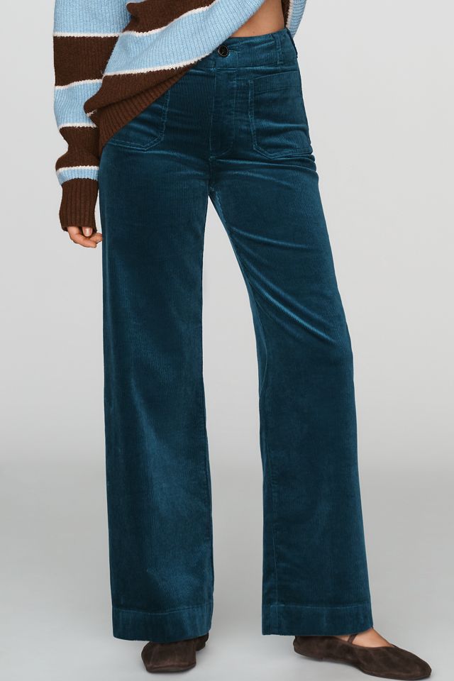 Maeve Colette Corduroy High-Rise Wide-Leg Full-Length Pants #1