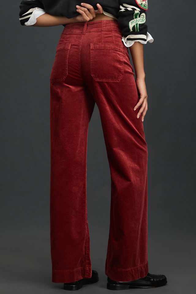 Maeve Colette Corduroy High-Rise Wide-Leg Full-Length Pants #2