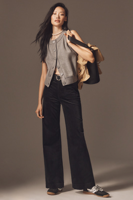 Maeve The Colette Corduroy Full-length Wide-leg Pants By  In Black