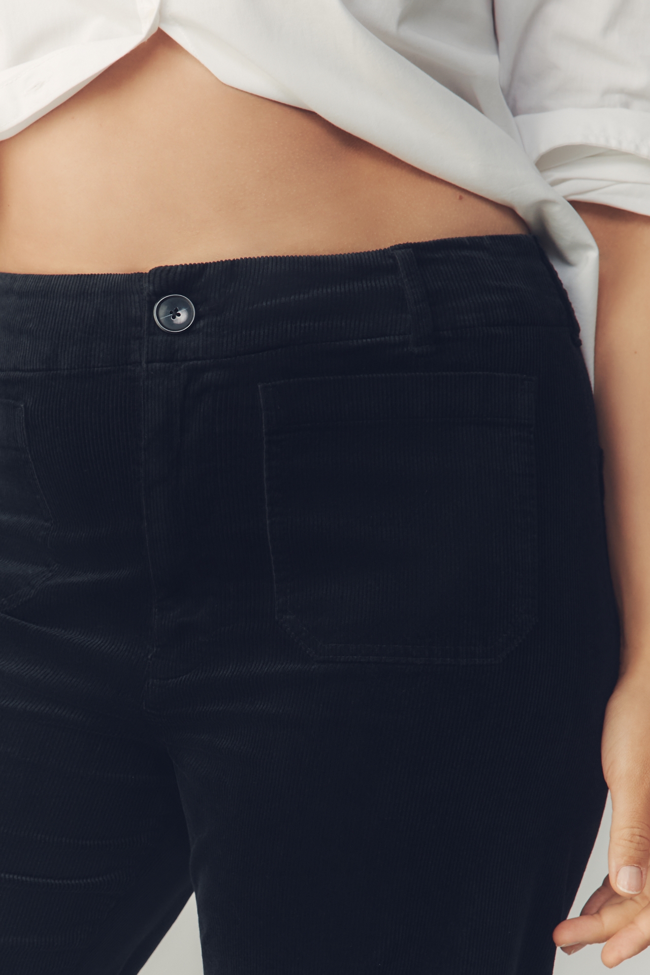 The Colette Corduroy Full-Length Wide-Leg Pants by Maeve