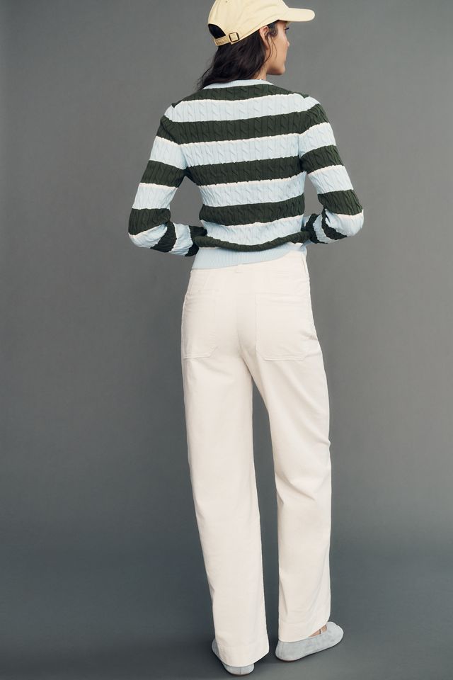 Maeve Colette Corduroy High-Rise Wide-Leg Full-Length Pants #2