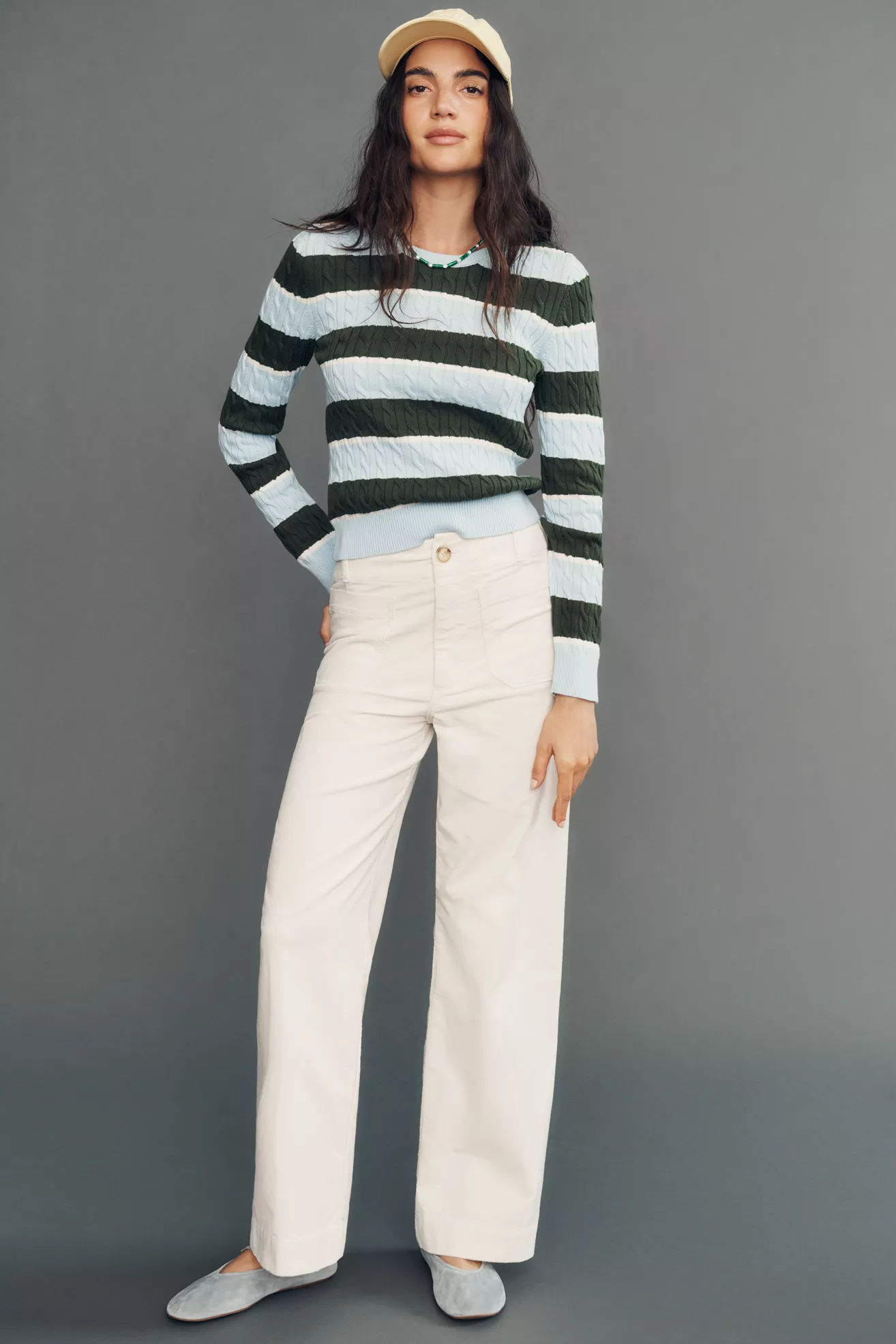 Maeve Colette Corduroy Full Length Wide Leg Pants