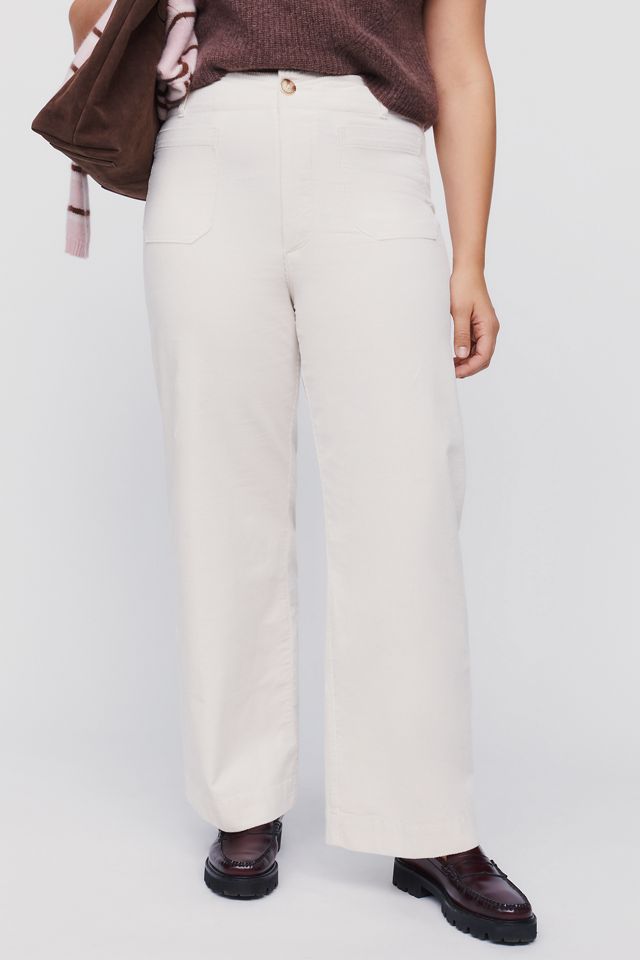 Maeve Colette Corduroy High-Rise Wide-Leg Full-Length Pants #5