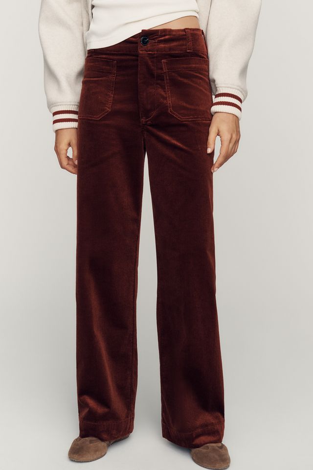 Maeve Colette Corduroy High-Rise Wide-Leg Full-Length Pants #1