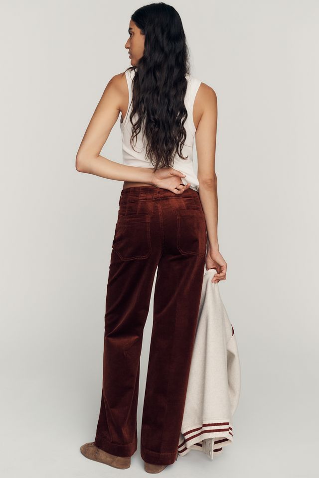 Maeve Colette Corduroy High-Rise Wide-Leg Full-Length Pants #3