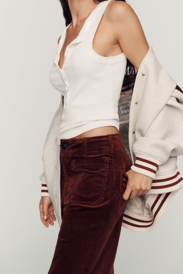 Maeve Colette Corduroy High-Rise Wide-Leg Full-Length Pants #4