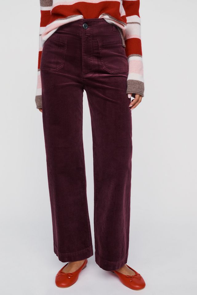 The Colette Full-Length Wide-Leg Trousers by Maeve: Corduroy Edition #1