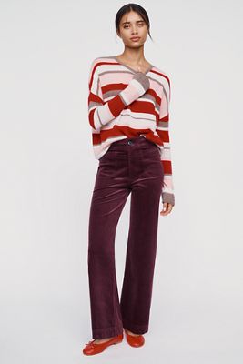 Maeve Colette Corduroy Full Length Wide Leg Pants