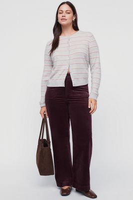 Le pantalon Colette pleine longueur à jambe large par Maeve : Édition velours côtelé