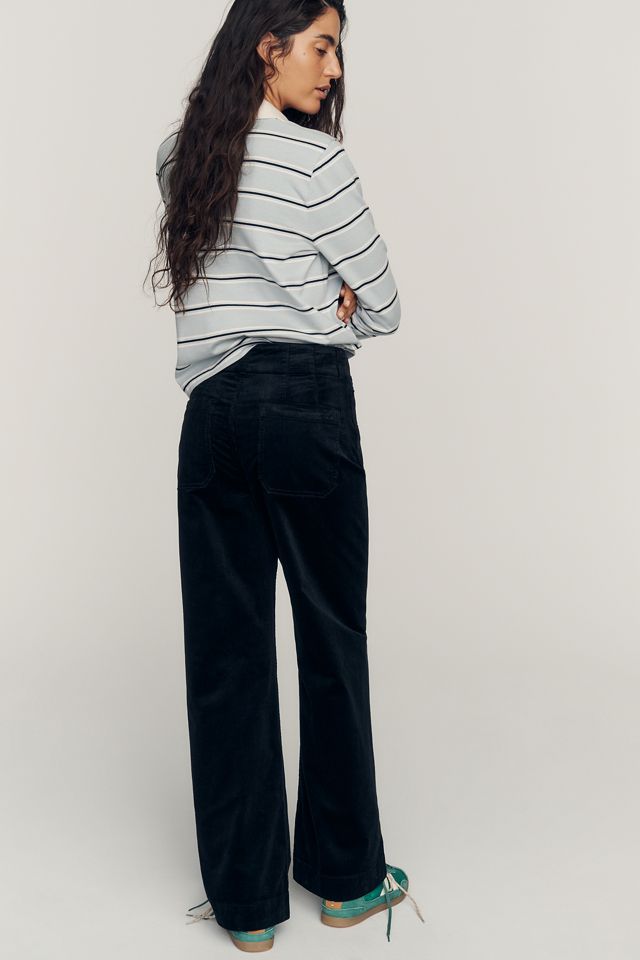 The Colette Full-Length Wide-Leg Trousers by Maeve: Corduroy Edition #2