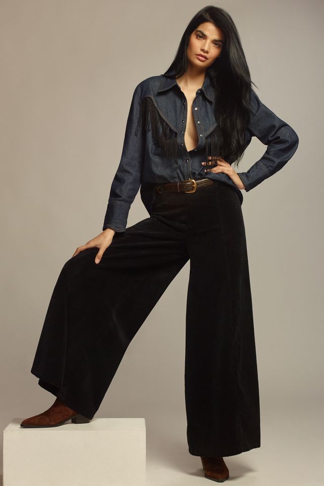 By Anthropologie Shine Corduroy Palazzo Pants  #3