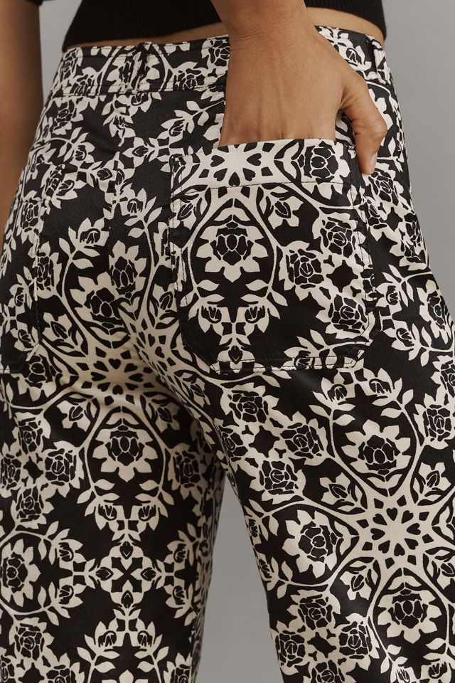 Los Pantalones Cortos de Pierna Ancha y Tiro Alto Ettie de Maeve: Edición Estampada #3