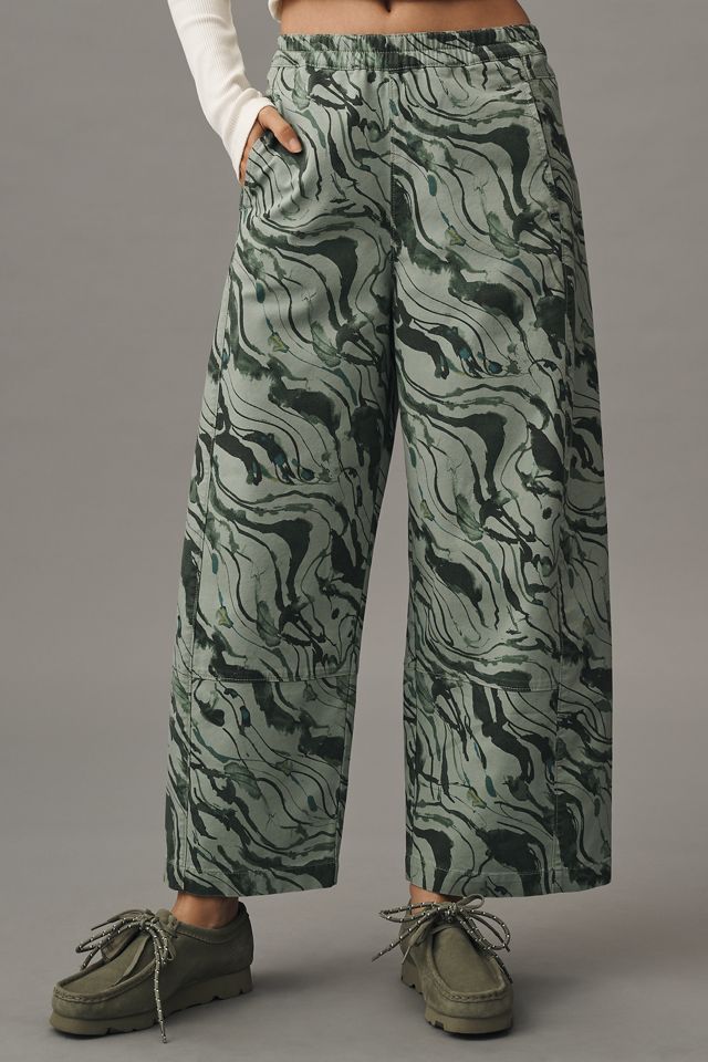 The Izzie Relaxed Pull-On Barrel Pants by Pilcro: Printed Edition #1