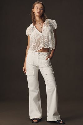 PILCRO UTILITY BOOTCUT PANTS 