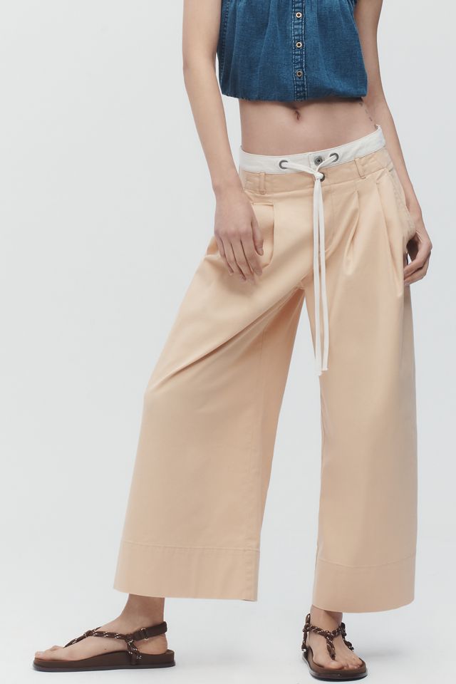 Maeve Twisted-Cuff Chino Pants #1