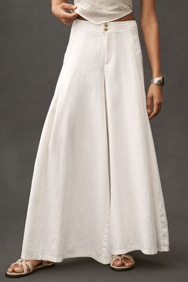 Pilcro Linen Blend Skirty Sailor Wide-Leg Pants #1