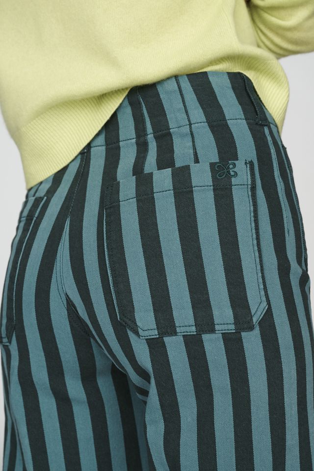 Die Colette Gestreifte Hose mit Weitem Bein in Voller Länge von Maeve #4