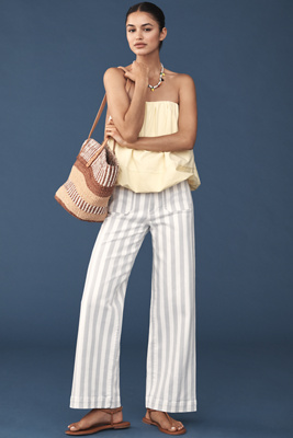 Maeve The Colette Full-length Wide-leg Pants By : Stripe Edition